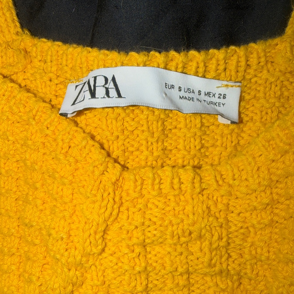 ZARA Golden Tone Embroidered Corset-Style Top – Women’s Size Small - Picture 2 of 4